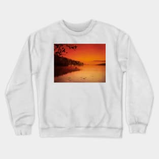 Misty Morning Sunrise photograph Crewneck Sweatshirt